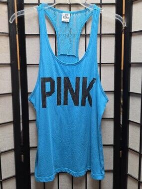 💗 Y2K 2000s Victorias Secret PINK racerback lace tank Womens S/M Juniors M/L